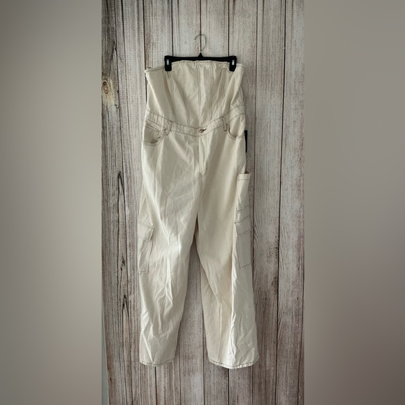 Wild Fable Off-White Cargo Jumpsuit - Picture 1 of 5